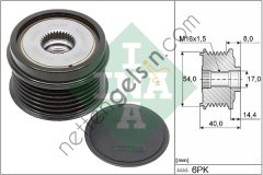 INA 535033410 ALTERNATOR (6 KANAL) KASNAGI RULMANLI DOBLO FIORINO IDEA LINEA PALIO PUNTO ALBEA ASTRA G ASTRA H COMB  FIAT BİNEK ALTERNATÖR KOMPLE