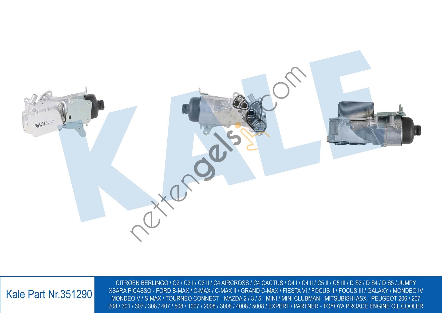 KALE 351290 YAG SOGUTUCU KOMPLE 2008 207 208 3008 301 308 308 II 5008 508 EXPERT PARTNER PARTNER TEPEE BERLINGO C3 C3 II C3 III C4 C4 II C4 CACTUS C4 PICASSO C5 (X7) C ELYSEE DS3 DS4 DS5 JUMPY 1.6 HDI DV6 EURO 5  PEUGEOT-CITROEN BİNEK YAĞ FİLTRE KÜTÜĞÜ