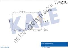 KALE 384200 MOTOR SU RADYATORU HONDA CIVIC SEDAN 2006 2012 MANUEL VITES (375X677X16)  HONDA BİNEK MOTOR SU RADYATORU