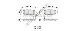 BRAXIS AB0417 ARKA FREN BALATASI PATFINDER 2.5DCI 4X4 05>11 NAVARA 05>11  NISSAN BİNEK FREN BALATASI