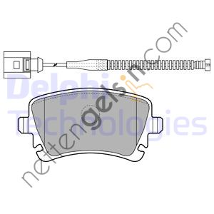 DELPHI LP1860 FREN BALATASI ARKA FISLI PHAETON 02>  VW-AUDI-SEAT-SKODA BİNEK FREN BALATASI