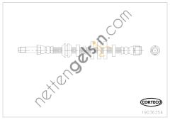 CORTECO 19036354 ON FREN HORTUMU A4 A5-Q5 07>  VW-AUDI-SEAT-SKODA BİNEK FREN HORTUMU