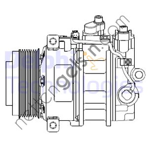 DELPHI CS20378 KLIMA KOMPRESORU ML-CLASS W164 05>08 GL-CLASS X164 06>09  MERCEDES BİNEK KLİMA KOMPRESÖRÜ