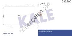KALE 362900 MOTOR RADYATORU PICK UP (D22) ( 450x691x26 )  NISSAN BİNEK MOTOR SU RADYATORU