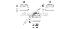 BRAXIS AB0444 ON FREN BALATASI TOY LITEACE PREVIA TARAGO  TOYOTA BİNEK FREN BALATASI