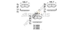 BRAXIS AB0447 ON FREN BALATASI EVANDA 2.0 08.02 LEGANZA  CHEVROLET BİNEK FREN BALATASI