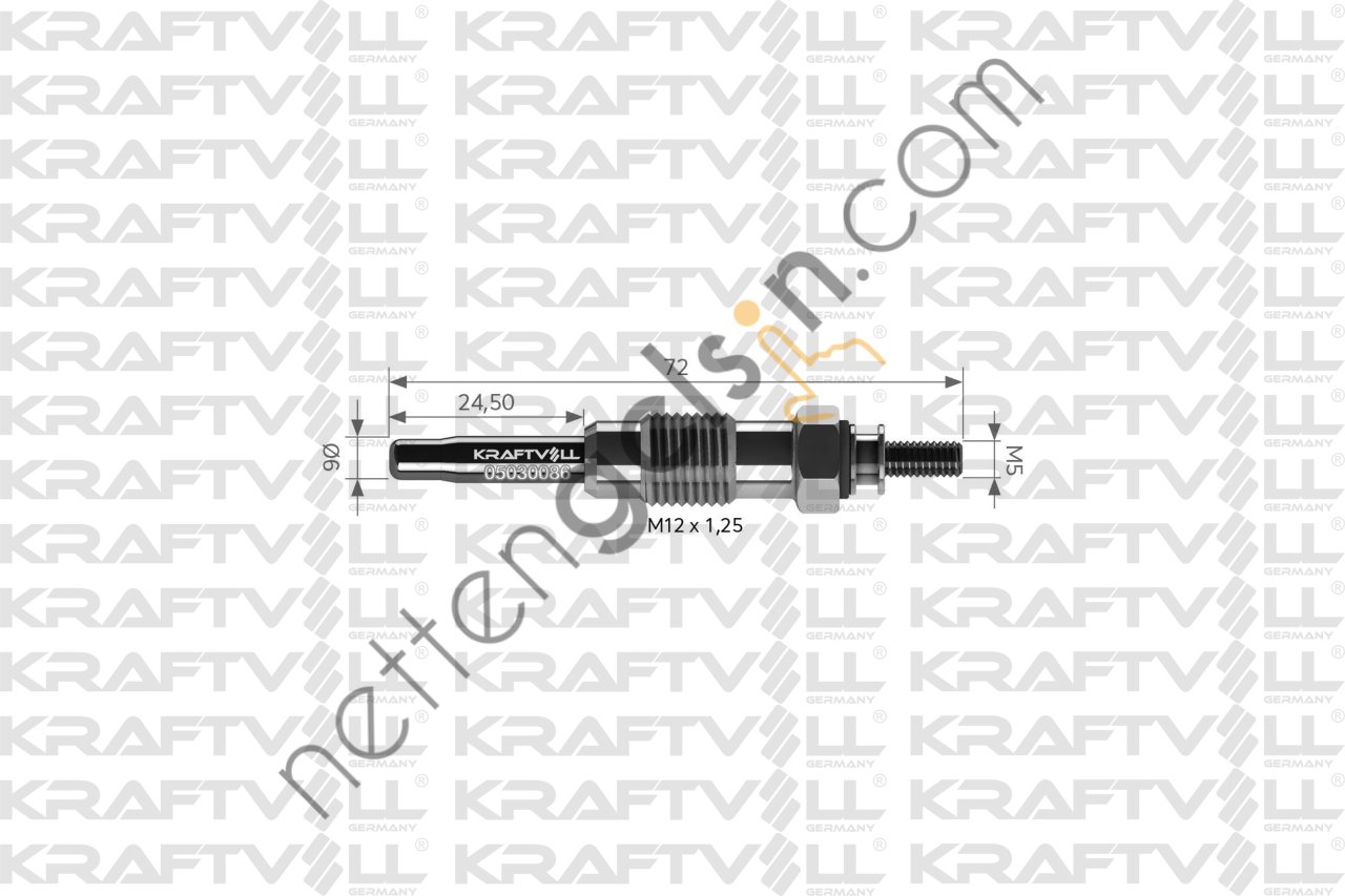 KRAFTVOLL 05030086 KIZDIRMA BUJISI 11 V J9  KARSAN HAFİF TİCARİ BUJİ