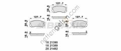 BRAXIS AB0451 ON FREN BALATASI SUBARU IMPREZA  SUBARU BİNEK FREN BALATASI