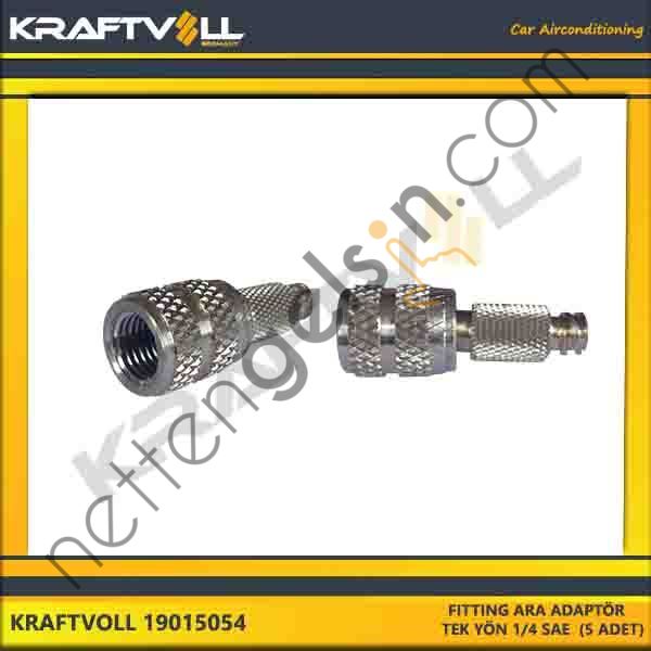KRAFTVOLL 19015054 FITTING ARA ADAPTÖR KUMANDA VALFLI 1/4 SAE (5 ADET)  GENEL BİNEK KLIMA SISTEM ÜRÜNLERI