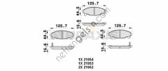 BRAXIS AB0458 ON FREN BALATASI DAIHATSU CHARADE GRAN MOVE  DAIHATSU BİNEK FREN BALATASI