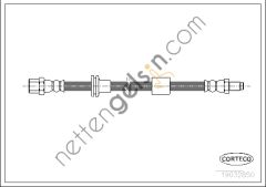 CORTECO 19032850 FREN HORTUMU ON S-CLASS W140 91>99 C140 91>99 1404200048 (BRAXIS AH0946 EŞDEĞERİ) MERCEDES BİNEK FREN HORTUMU
