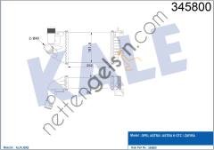KALE 345800 INTERCOOLER ASTRA-ASTRA H GTC-ZAFIRA 262x181.5x62  OPEL BİNEK TURBO RADYATÖRÜ