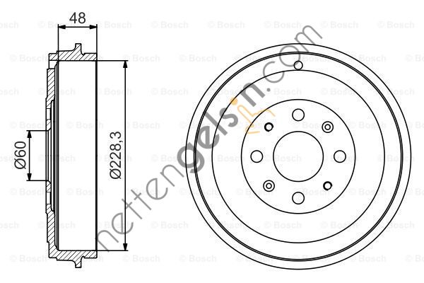 BOSCH 0986477208 FREN KAMPANASI PUNTO EVO 09> / CORSA D 06> ADAM 13>  FIAT BİNEK FREN KAMPANASI