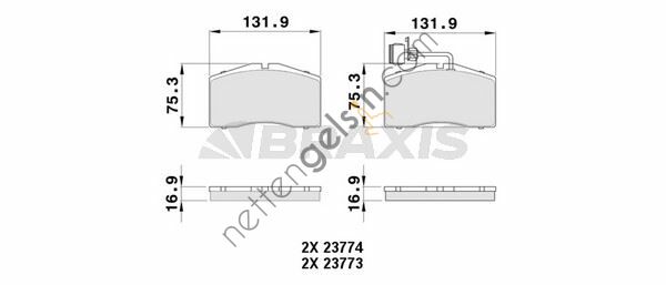 BRAXIS AB0480 ON FREN BALATASI A8 2.8.2.5TDI.3.7.S8 QUATTRO.3.3TDI QUATTRO.2.5TDI  VW-AUDI-SEAT-SKODA BİNEK FREN BALATASI