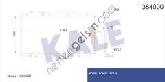 KALE 384000 MOTOR SU RADYATORU HONDA JAZZ 2008> OTOMATIK VITES (350X715X16)  HONDA BİNEK MOTOR SU RADYATORU