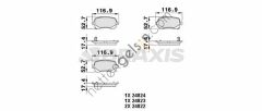BRAXIS AB0481 ARKA FREN BALATASI FREEMONT JC 2,0 JTD/3,6 V6 08/11-  FIAT BİNEK FREN BALATASI