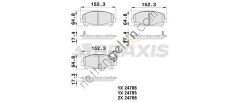 BRAXIS AB0482 ON FREN BALATASI HONDA ACCORD VIII 2.0 2.4 2008-2015  HONDA BİNEK FREN BALATASI