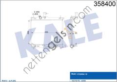 KALE 358400 MOTOR SU RADYATORU I10 1,1 1,2 2008> OTOMATIK (350X438X16)  HYUNDAI BİNEK MOTOR SU RADYATORU