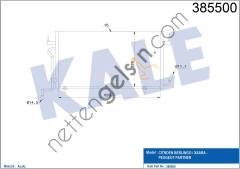KALE 385500 KLIMA RADYATORU PARTNER BERLINGO XSARA DW8 XUD9 (97 03) OLCU: 648×328×16  PEUGEOT-CITROEN BİNEK KLİMA RADYATÖRÜ