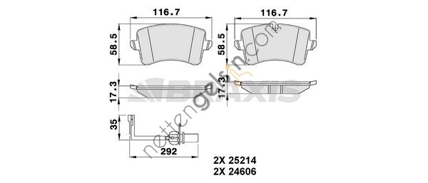 BRAXIS AB0484 ARKA FREN BALATASI A8 4H 3,0 TFSI QUATTRO&sol;4,2 FSI QUATTRO&sol;3,0 TDI QUATTRO&sol;4,2 TDI QUATTRO 11&sol;09- 1KY  VW-AUDI-SEAT-SKODA BİNEK FREN BALATASI