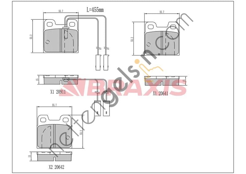 BRAXIS AB0486 ARKA FREN BALATASI ALFA 75 1.8Ie RZ 3.0I V6  ALFA ROMEO BİNEK FREN BALATASI