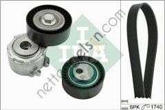 INA 529001710 ALTERNATOR V KAYISI KITI PARTNER II 406 EXPERT BERLINGO II JUMPY XSARA II C8 2.0HDI 8V KLIMALI  PEUGEOT-CITROEN BİNEK V KAYIS GERGI SETI