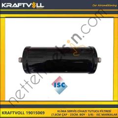 KRAFTVOLL 19015069 KLIMA SERVIS CIHAZI TUTUCU FILTRESI - (7,6CM ÇAP - 23CM. BOY - 3/8) - ISC MARKA CIHAZLAR  GENEL BİNEK KLIMA SISTEM ÜRÜNLERI