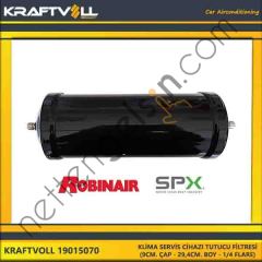 KRAFTVOLL 19015070 KLIMA SERVIS CIHAZI TUTUCU FILTRESI - (9CM. ÇAP - 29,4CM. BOY - 1/4 FLARE) ROBIN AIR / SPX MARKA CIHAZLAR  GENEL BİNEK KLIMA SISTEM ÜRÜNLERI