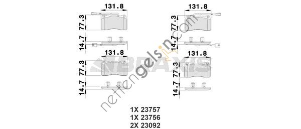 BRAXIS AB0505 FREN BALATASI GIULIETTA 1.6 JTDM 05.2010 GIULIETTA 2.0 JTDM 05.2010 GIULIETTA 1.4 TB 10>  ALFA ROMEO BİNEK FREN BALATASI