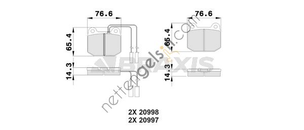 BRAXIS AB0506 ON FREN BALATASI OPEL SPEEDSTER  OPEL BİNEK FREN BALATASI