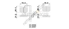 BRAXIS AB0506 ON FREN BALATASI OPEL SPEEDSTER  OPEL BİNEK FREN BALATASI