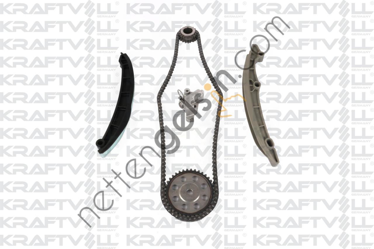 KRAFTVOLL 12100117 EKSANTRIK ZINCIR SETI SUPERB YETI RAPID OCTAVIA TIGUAN SHARAN SCIROCCO GOLF VI EOS CAVD CAXA CTHD CMSB 1.4TSI   VW-AUDI-SEAT-SKODA BİNEK MOTOR ZINCIR SETI