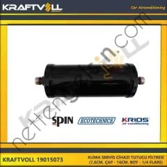 KRAFTVOLL 19015073 KLIMA SERVIS CIHAZI TUTUCU FILTRESI - (7,6CM. ÇAP - 16CM. BOY - 1/4 FLARE) - SPIN / ECOTECHNICS / KRIOS CIHAZLAR  GENEL BİNEK KLIMA SISTEM ÜRÜNLERI
