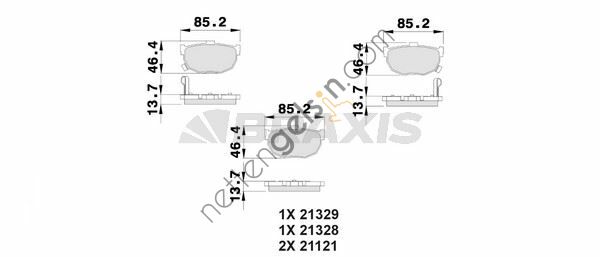 BRAXIS AB0507 ARKA FREN BALATASI OPEL 200SX  OPEL BİNEK FREN BALATASI