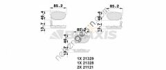 BRAXIS AB0507 ARKA FREN BALATASI OPEL 200SX  OPEL BİNEK FREN BALATASI