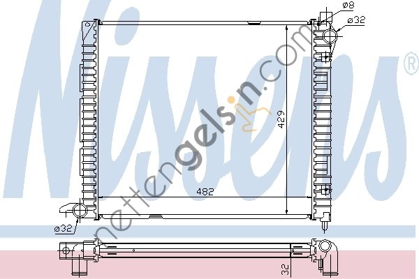 NISSENS 64300A RADYATÖR FREELANDER 2.0 DI TCİE PCC000100 LAND ROVER
