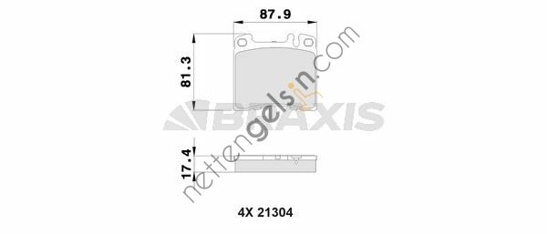 BRAXIS AB0512 FREN BALATASI ON S-CLASS W140 91>98  MERCEDES BİNEK FREN BALATASI