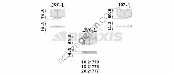 BRAXIS AB0519 ON FREN BALATASI TOYOTA LAND CRUISER  TOYOTA BİNEK FREN BALATASI