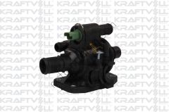 KRAFTVOLL 08100006 TERMOSTAT KOMPLE MUSURLU 107 207 307 206 1007 NEMO BIPPER C1 C2 C3 C3 II C3 PLURIEL C4 XSARA II DV4T  PEUGEOT-CITROEN BİNEK TERMOSTAT YUVASI