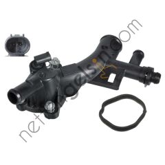 SWAG 40103086 TERMOSTAT GOVDE SU CIKIS INSIGNIA A MOKKA ASTRA J CORSA D CRUZE AVEO T300 A14NET B14N  OPEL BİNEK TERMOSTAT FLANSI