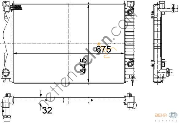 BEHR CR790000S RADYATÖR VW A6 2.0 TDİ BRE,BRF OTOMATİK(CR790000S) 4F0121251AE VW
