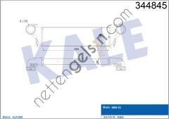 KALE 344845 TURBO RADYATORU BMW M57N X5 E53 03>06  BMW BİNEK TURBO RADYATÖRÜ