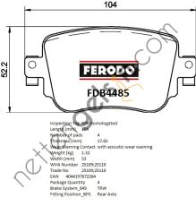 FERODO FDB4485 ON FREN BALATASI LEON-OCTAVIA 2012->  VW-AUDI-SEAT-SKODA BİNEK FREN BALATASI