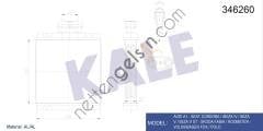 KALE 346260 KALORIFER RADYATORU CORDOBA IBIZA FABIA 1,2 1,4 1,6 06>09  VW-AUDI-SEAT-SKODA BİNEK KALORİFER RADYATÖRÜ