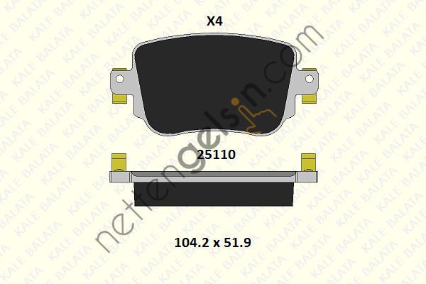 KALE B 25110 175 04 KD13 FREN BALATASI ARKA SHARAN 10> CADDY IV 15> A1 10> Q3 11> &sol; ALHAMBRA 10> LEON 12> OCTAVIA III 13>  VW-AUDI-SEAT-SKODA BİNEK FREN BALATASI