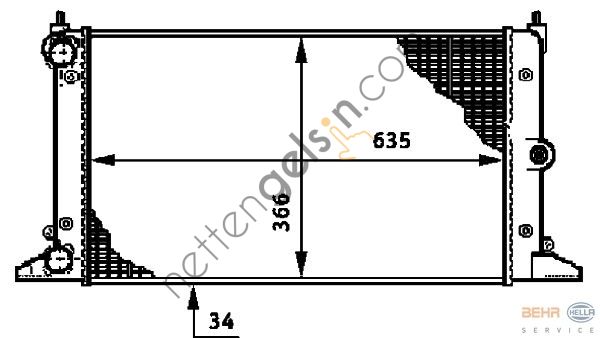 BEHR CR641000S RADYATÖR VW SHARAN 1.8-2.0 B, 1.9 TDİ(CR641000S) 7M3121253B VW