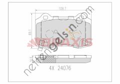 BRAXIS AB0613 FREN BALATASI ARKA 300 C 04 > 12 GRAND CHEROKEE 04 >  JEEP BİNEK FREN BALATASI