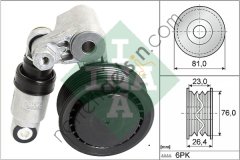 INA 534001110 KOMPLE GERGI RULMANI T4 2,5 TDI 98>  VW-AUDI-SEAT-SKODA BİNEK ALTERNATÖR GERGİ RULMANI