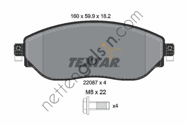 TEXTAR 2208701 FREN BALATASI OPEL VIVARO B&sol;TRAFIC III ÖN 410601073R OPEL
