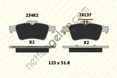 KALE B 24137 165 05 ARKA FREN BALATASI LAGUNA II III VECTRA C C MAX FOCUS II 04 /> FOCUS II C MAX (03 07) CONNECT 1,8TDCI 02 /> VOLVO S40 JAGUAR XF / XJ / XK MAZDA 3 MAZDA 5 P508 C5 III (ELEKTRIKLI IKINCIL FREN SISTEMLI) / (USTU